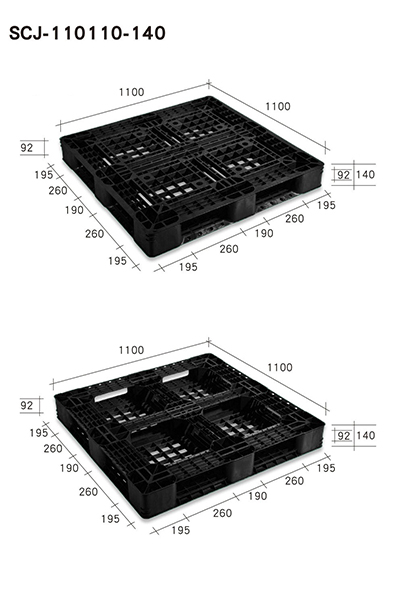 田字型塑膠棧板SCJ-110110-140（南亞塑膠志向企業）