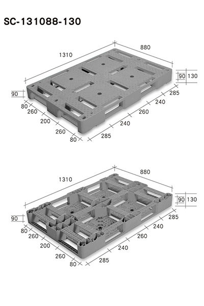 SC-131088-130田字型塑膠棧板（南亞塑膠志向企業）