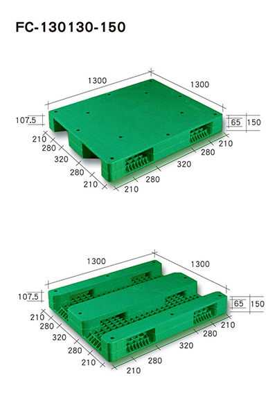 FC-130130-150四叉口川字型塑膠棧板（南亞塑膠志向企業）